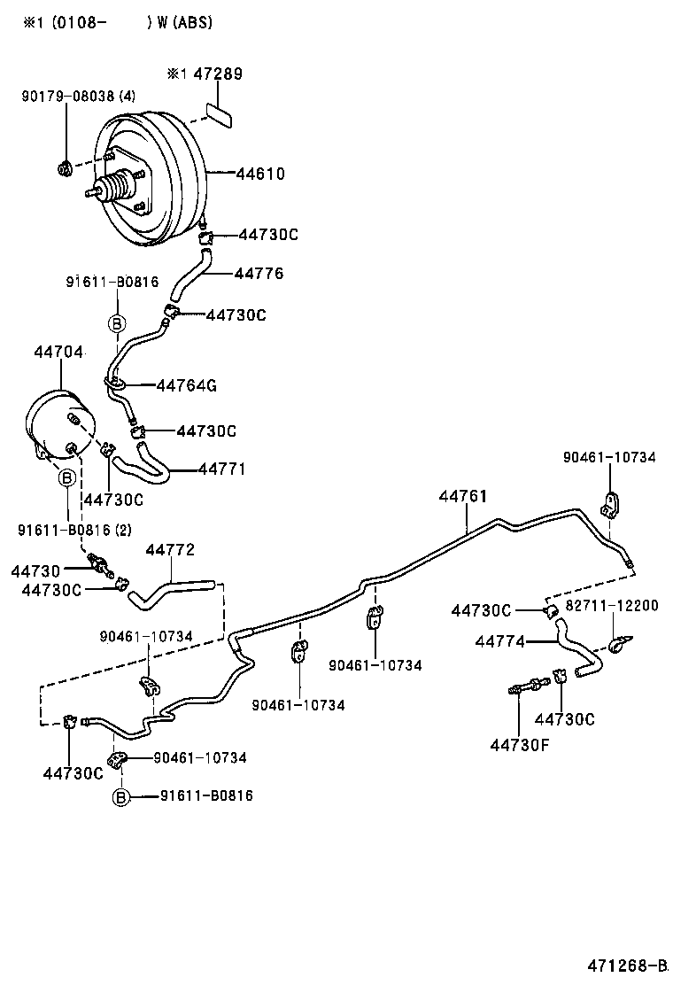 04443-26440 BOOSTER KIT, BRAKE product image