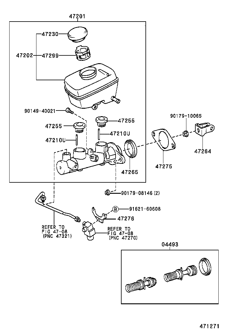 47220-22090 RESERVOIR SUB-ASSY, BRAKE MASTER CYLINDER product image