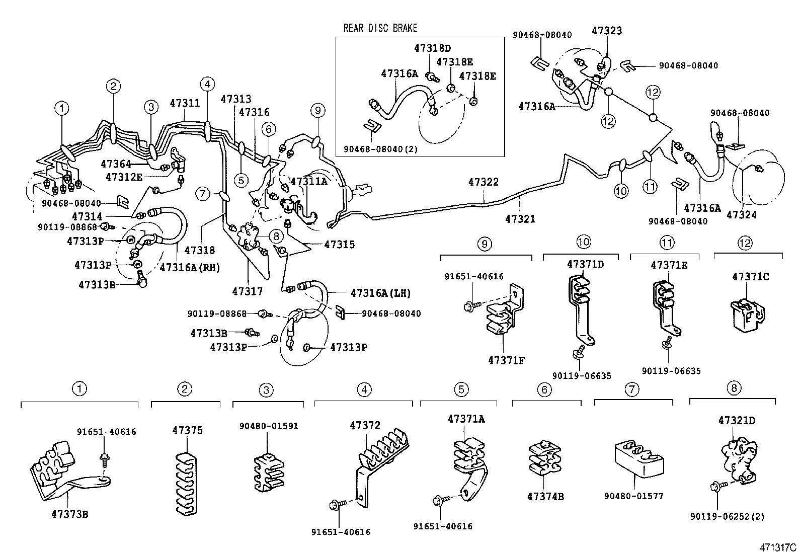 44546-04010 CUSHION, BRAKE ACTUATOR BOLT product image