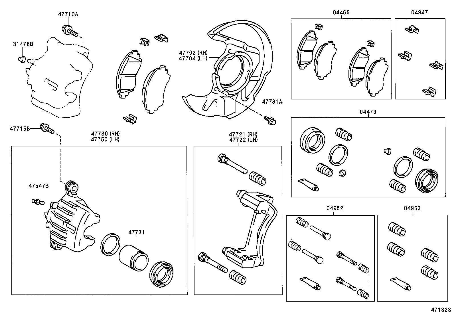 04465-02030 PAD KIT, DISC BRAKE, FRONT product image