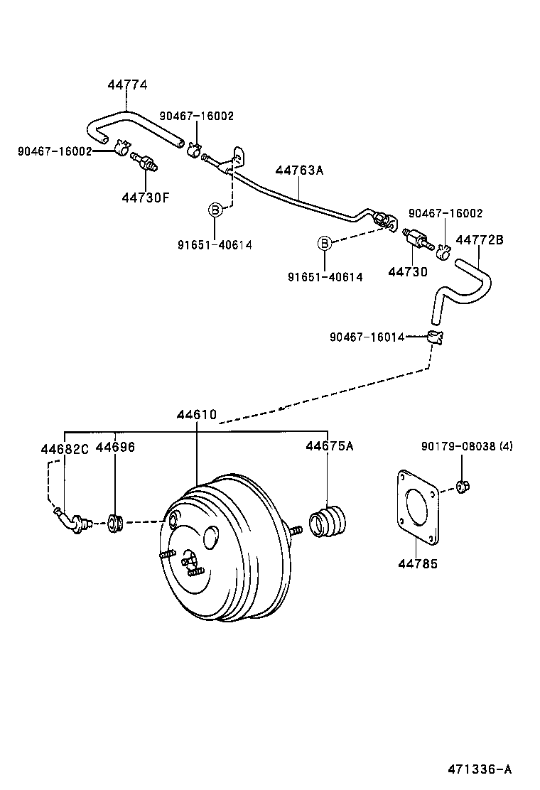 44610-02090 BOOSTER ASSY, BRAKE product image