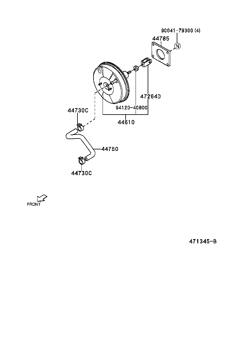 47264-87204 CLEVIS, BRAKE MASTER CYLINDER PUSH ROD product image