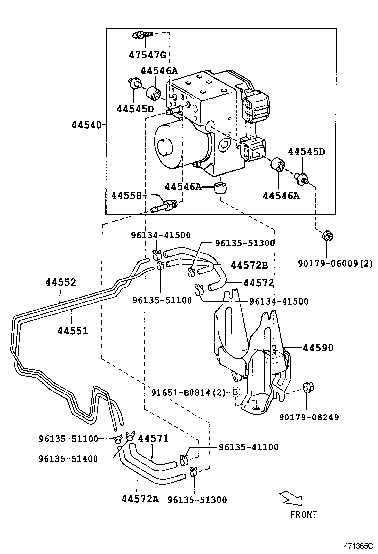 44590-53020 BRACKET ASSY, BRAKE ACTUATOR product image