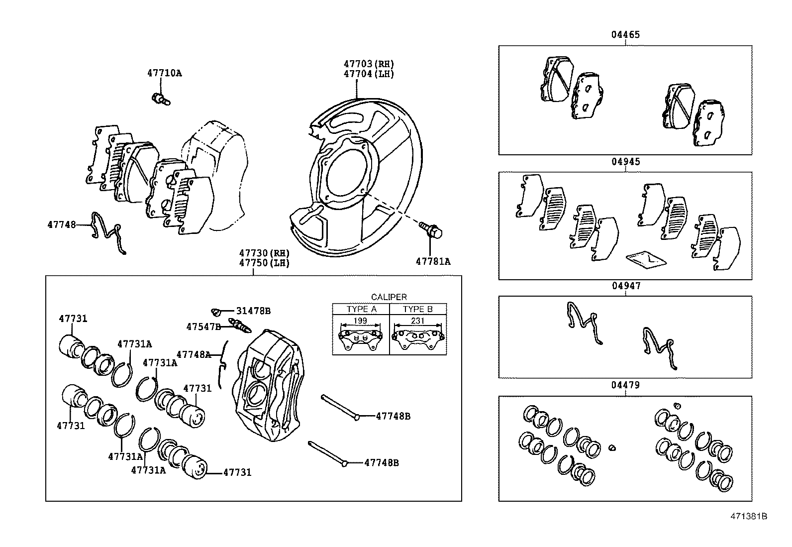 04465-0C012 PAD KIT, DISC BRAKE, FRONT product image