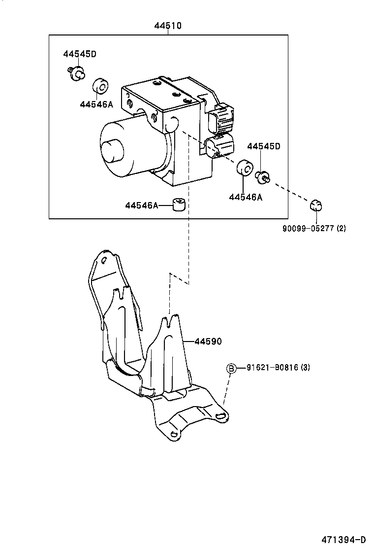 44590-38010 BRACKET ASSY, BRAKE ACTUATOR product image