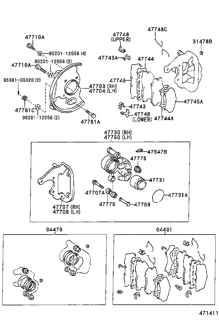 04465-28220 PAD KIT, DISC BRAKE, FRONT product image