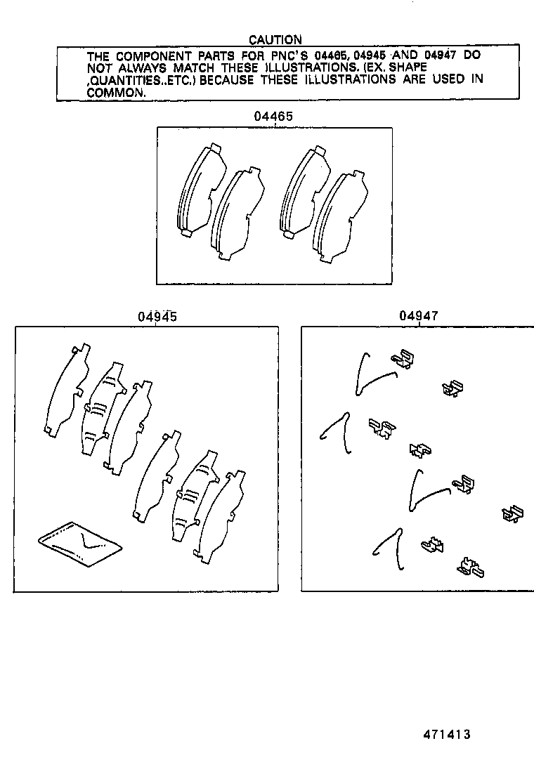 04465-28220 PAD KIT, DISC BRAKE, FRONT product image
