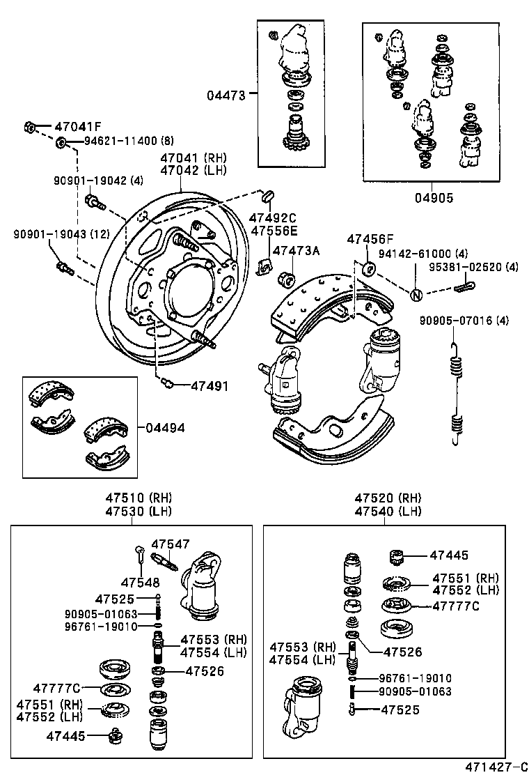 04494-36150 SHOE KIT, FRONT BRAKE product image