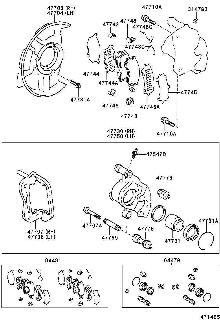 04465-28030 PAD KIT, DISC BRAKE, FRONT product image
