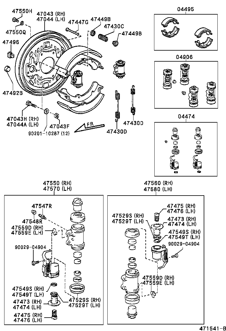 04474-26060 CYLINDER KIT, REAR WHEEL product image