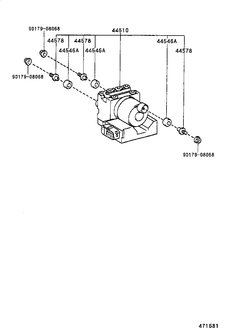 44546-01030 CUSHION, BRAKE ACTUATOR BOLT product image