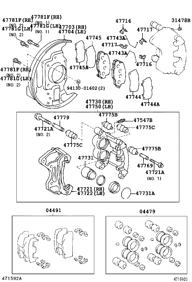 04465-36030 PAD KIT, DISC BRAKE, FRONT product image