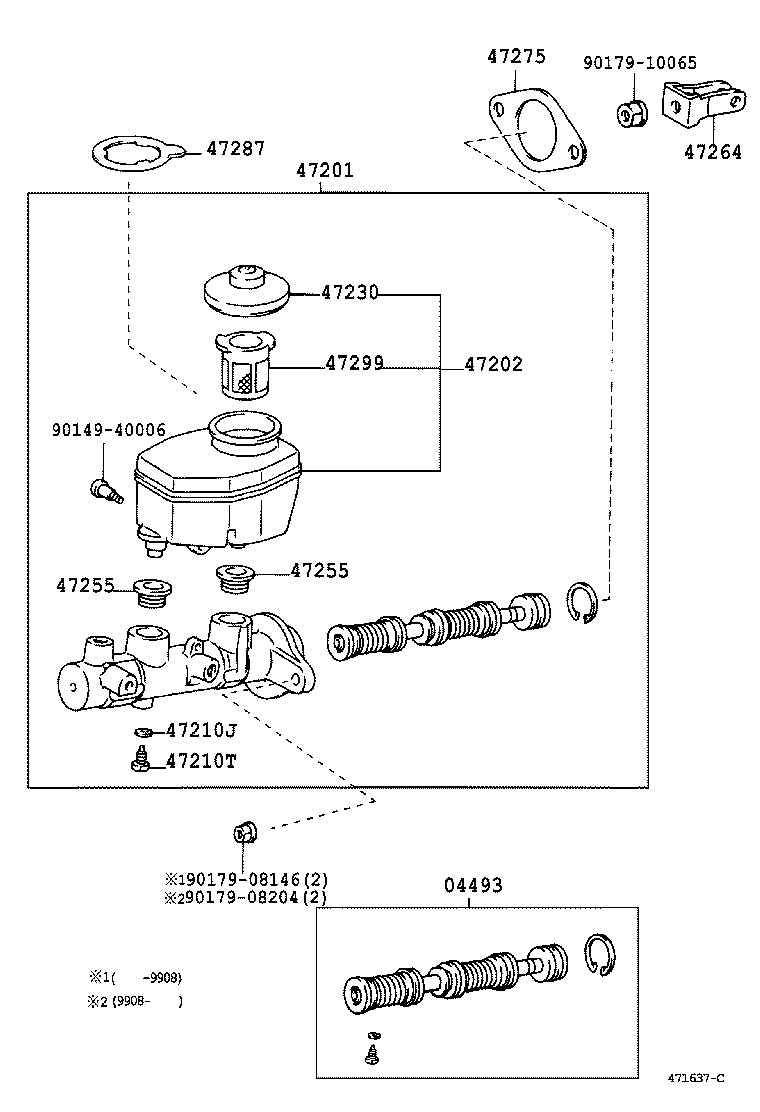 47220-35010 RESERVOIR SUB-ASSY, BRAKE MASTER CYLINDER product image