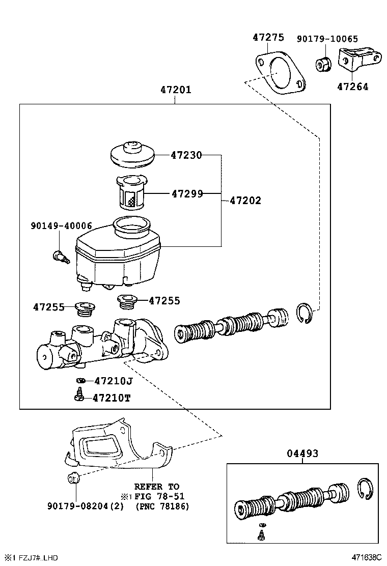 47202-60180 RESERVOIR SUB-ASSY, BRAKE MASTER CYLINDER product image