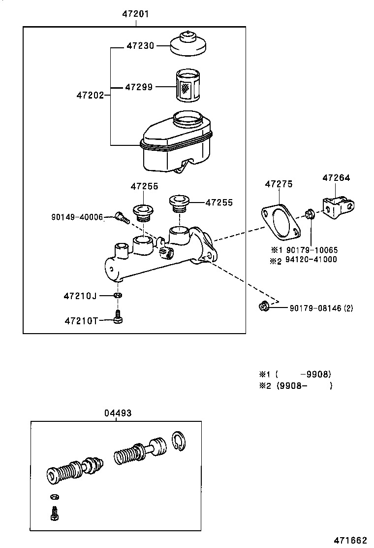04493-33100 CYLINDER KIT, BRAKE MASTER product image