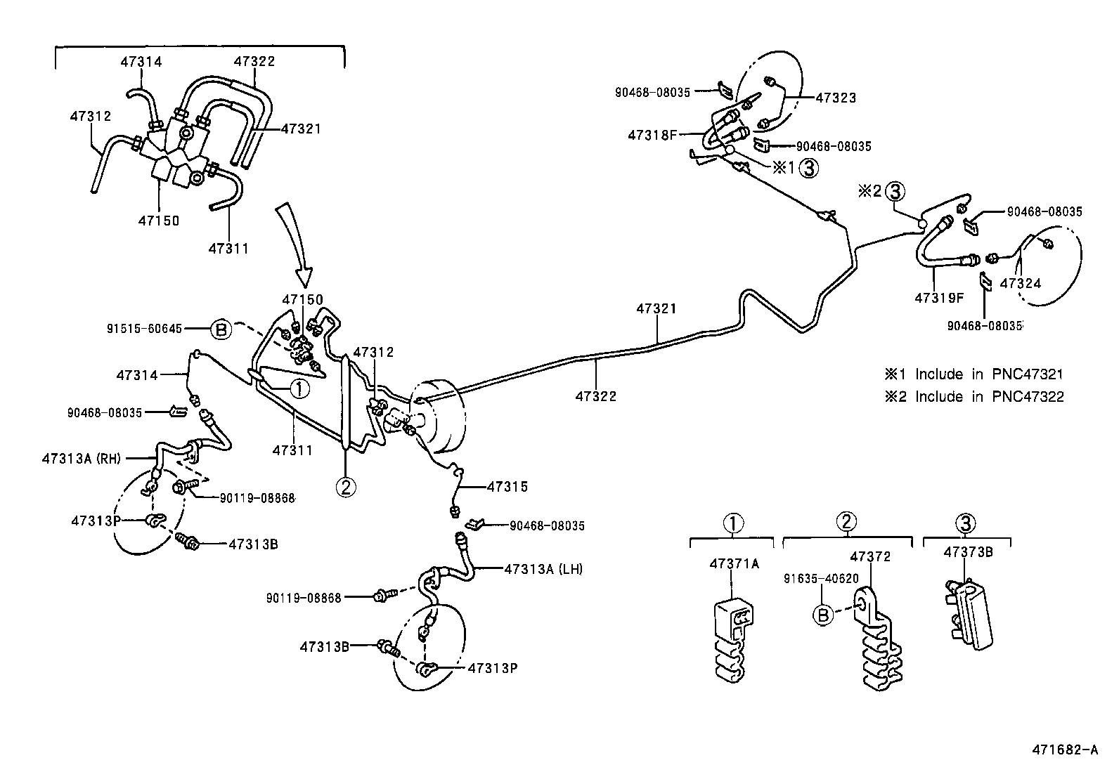 47321-52061 TUBE, REAR BRAKE, NO.1 product image