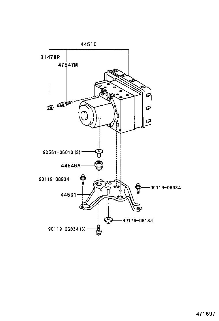 44050-46050 ACTUATOR ASSY, BRAKE product image
