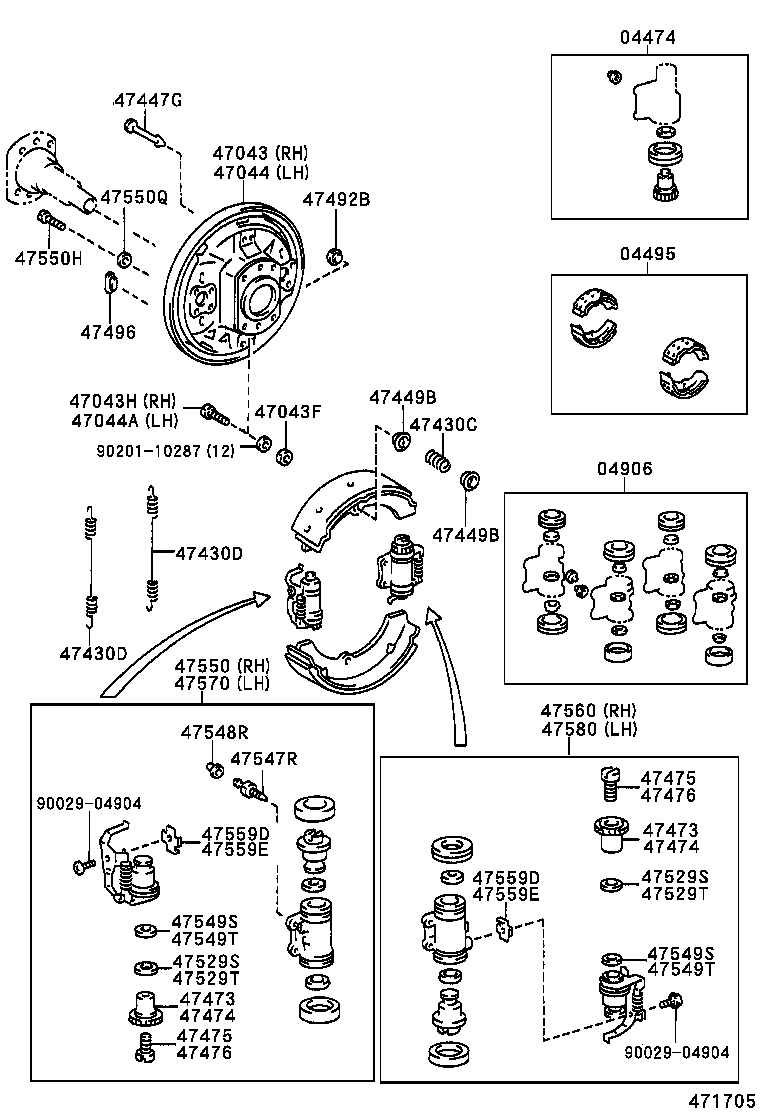 04474-37030 CYLINDER KIT, REAR WHEEL product image