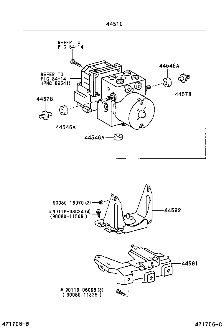 44551-07020 TUBE, BRAKE ACTUATOR, NO.1 product image
