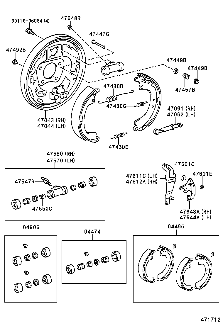 04906-20030 CUP KIT, REAR WHEEL CYLINDER product image