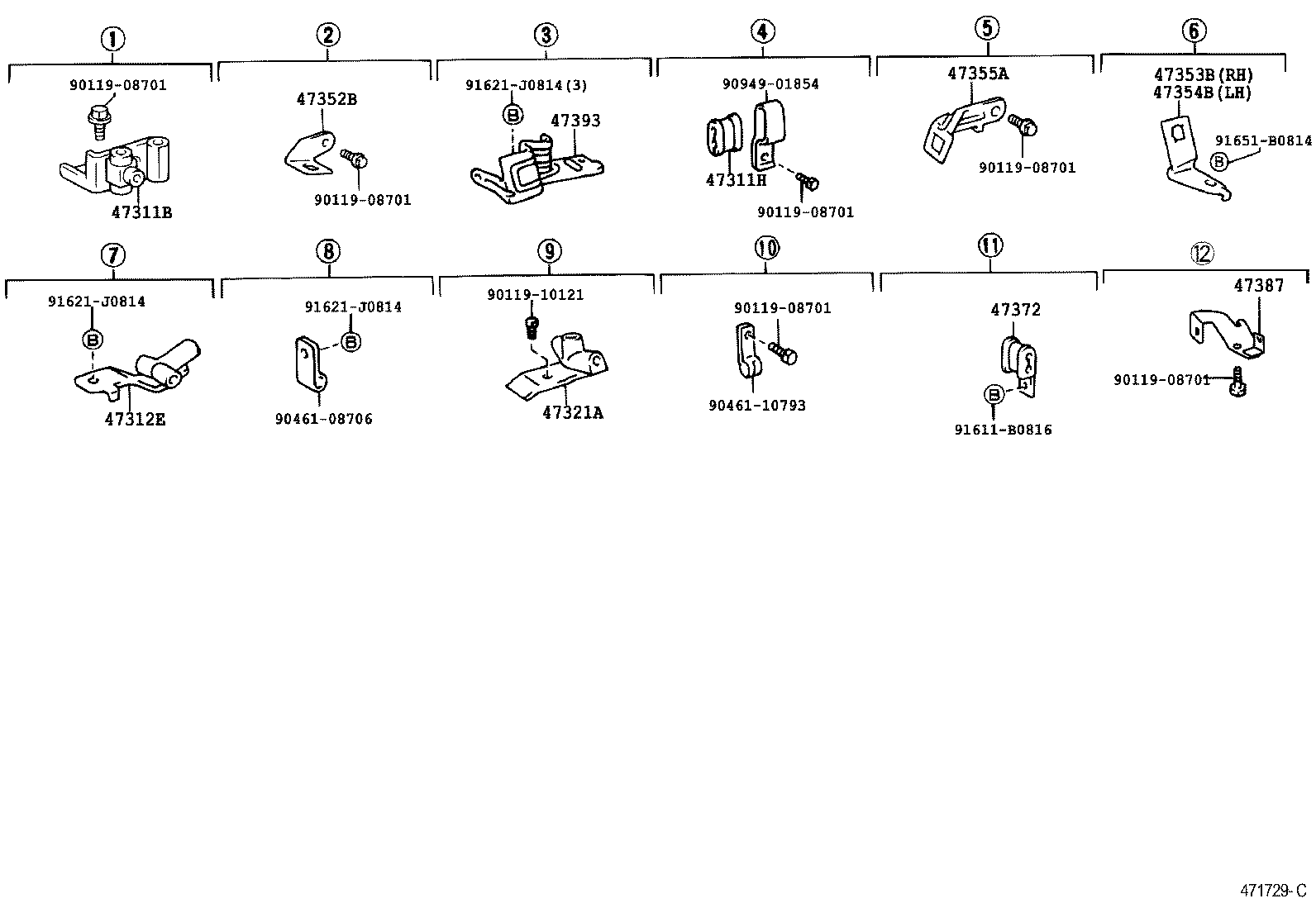 47322-60442 TUBE, REAR BRAKE, NO.1 product image