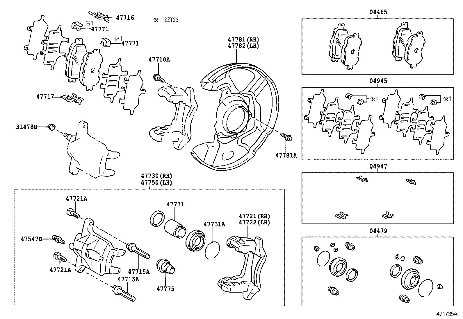 04465-2B010 PAD KIT, DISC BRAKE, FRONT product image