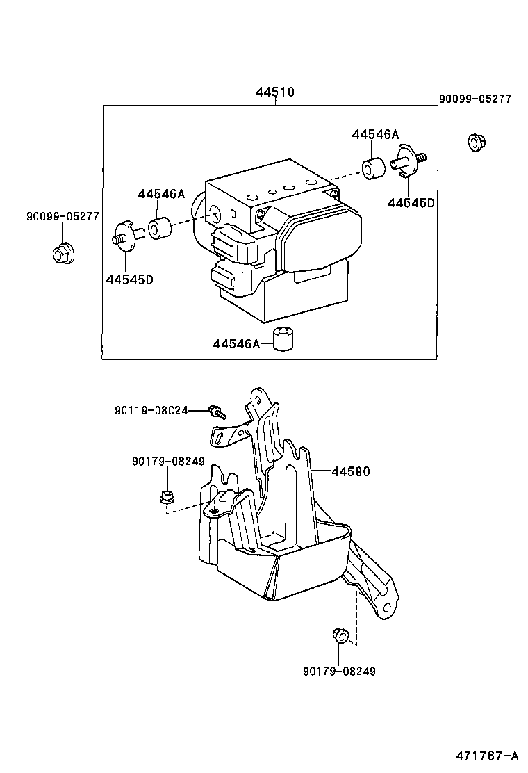44590-20050 BRACKET ASSY, BRAKE ACTUATOR product image