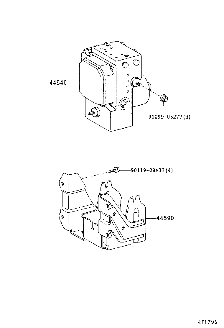 44050-37020 ACTUATOR ASSY, ABS & TRACTION product image