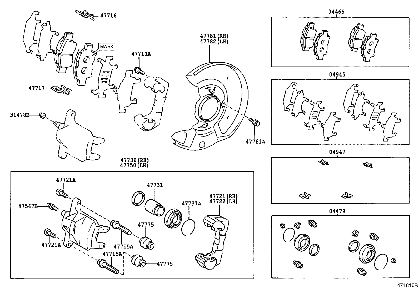 04465-52022 PAD KIT, DISC BRAKE, FRONT product image