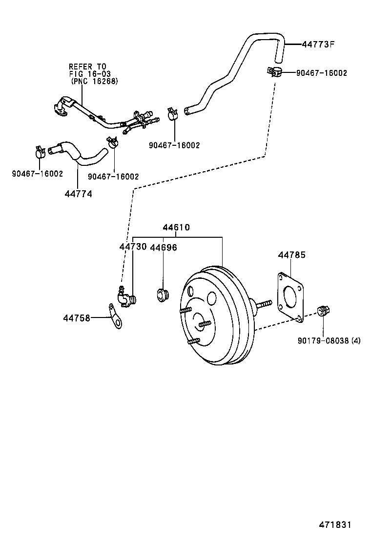 44610-02090 BOOSTER ASSY, BRAKE product image
