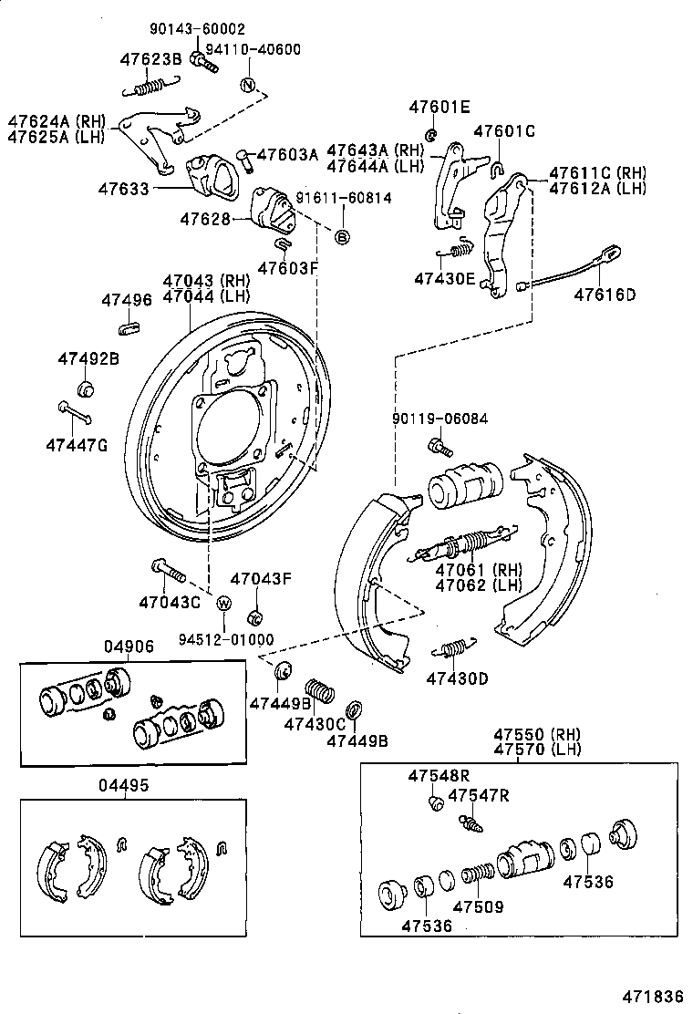 47044-26071 PLATE SUB-ASSY, BRAKE BACKING, REAR LH product image
