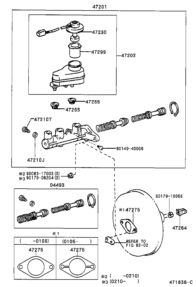 47201-38042 CYLINDER SUB-ASSY, BRAKE MASTER product image