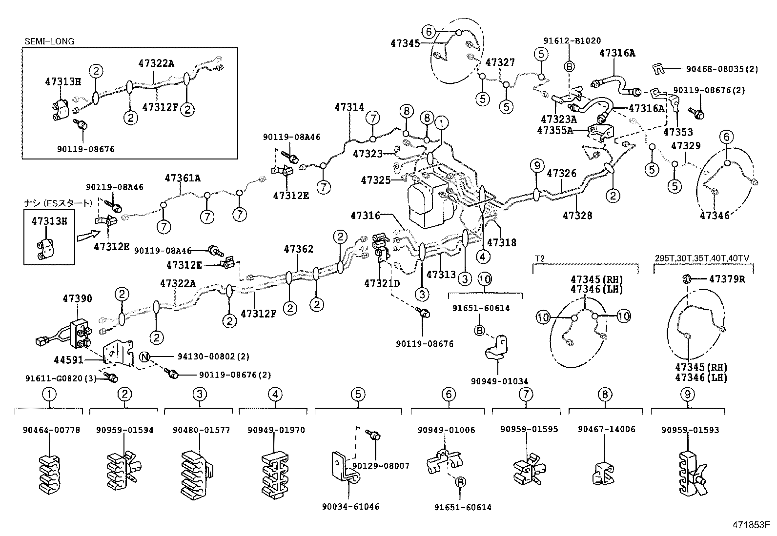 47313-37450 TUBE, FRONT BRAKE, NO.3 product image