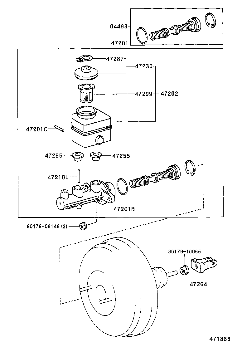 47220-12100 RESERVOIR SUB-ASSY, BRAKE MASTER CYLINDER product image