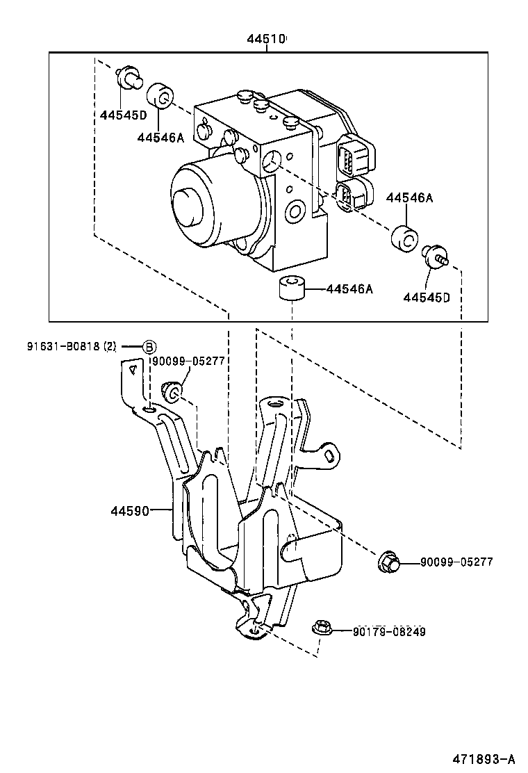 44546-42070 CUSHION, BRAKE ACTUATOR BOLT product image