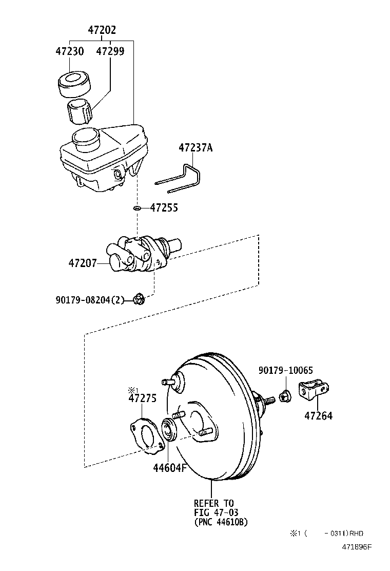 47220-17080 RESERVOIR SUB-ASSY, BRAKE MASTER CYLINDER product image