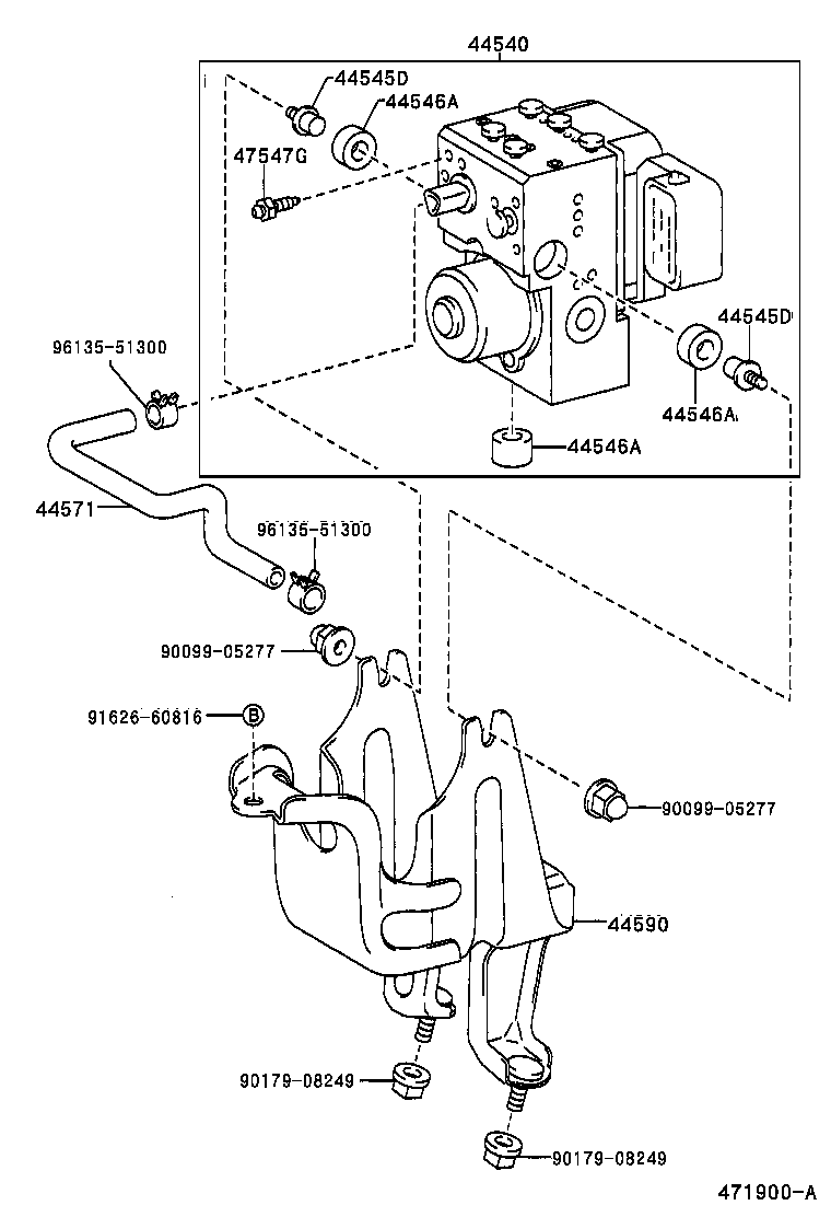 47321-30380 TUBE, REAR BRAKE, NO.1 product image