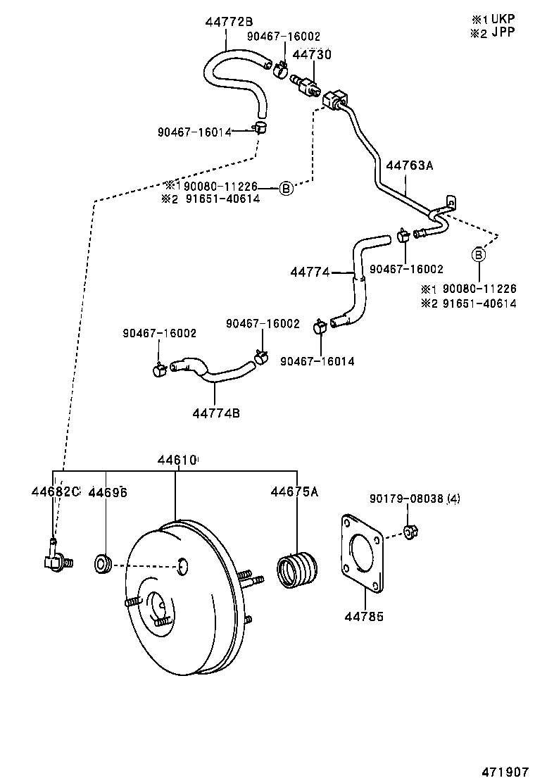 44610-02090 BOOSTER ASSY, BRAKE product image