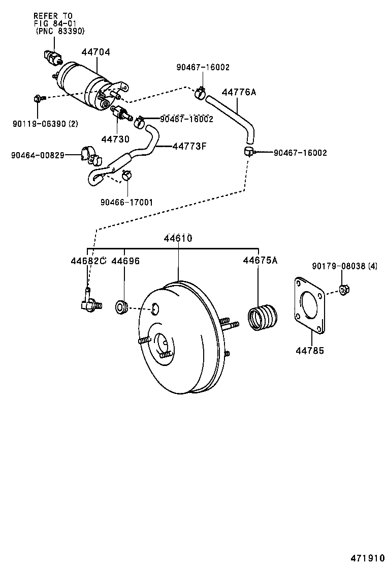 44610-02090 BOOSTER ASSY, BRAKE product image