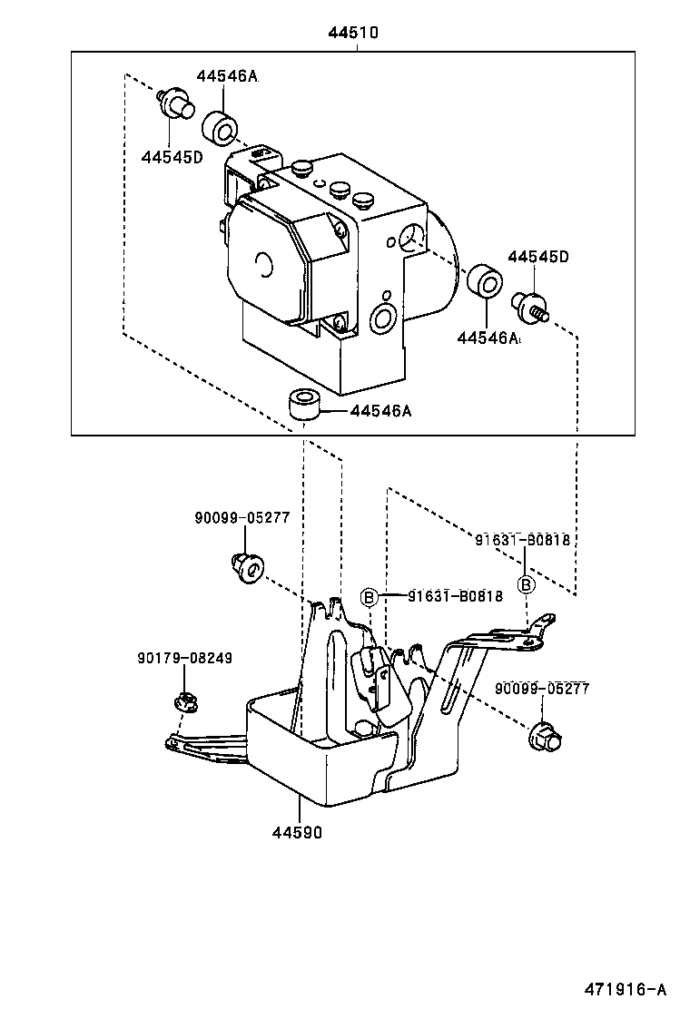 44546-42070 CUSHION, BRAKE ACTUATOR BOLT product image