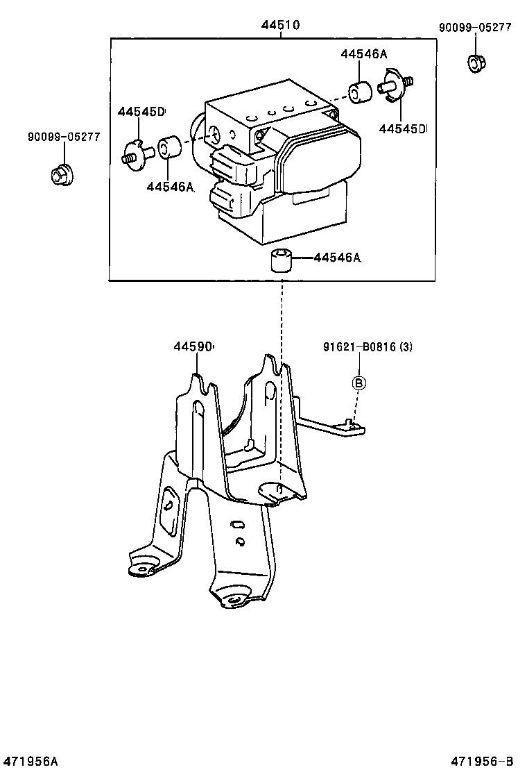 44590-28130 BRACKET ASSY, BRAKE ACTUATOR product image