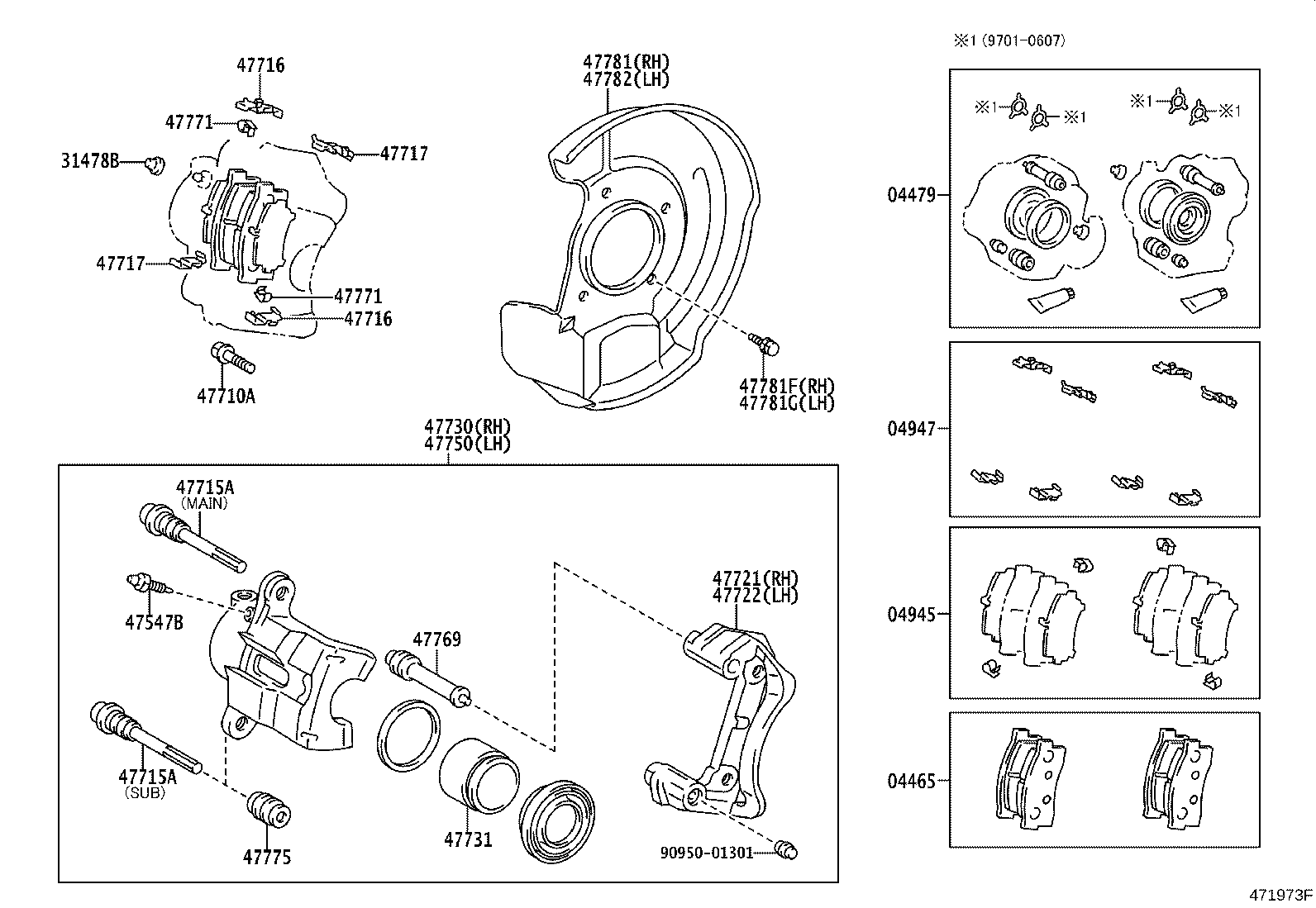 04465-43010 PAD KIT, DISC BRAKE, FRONT product image