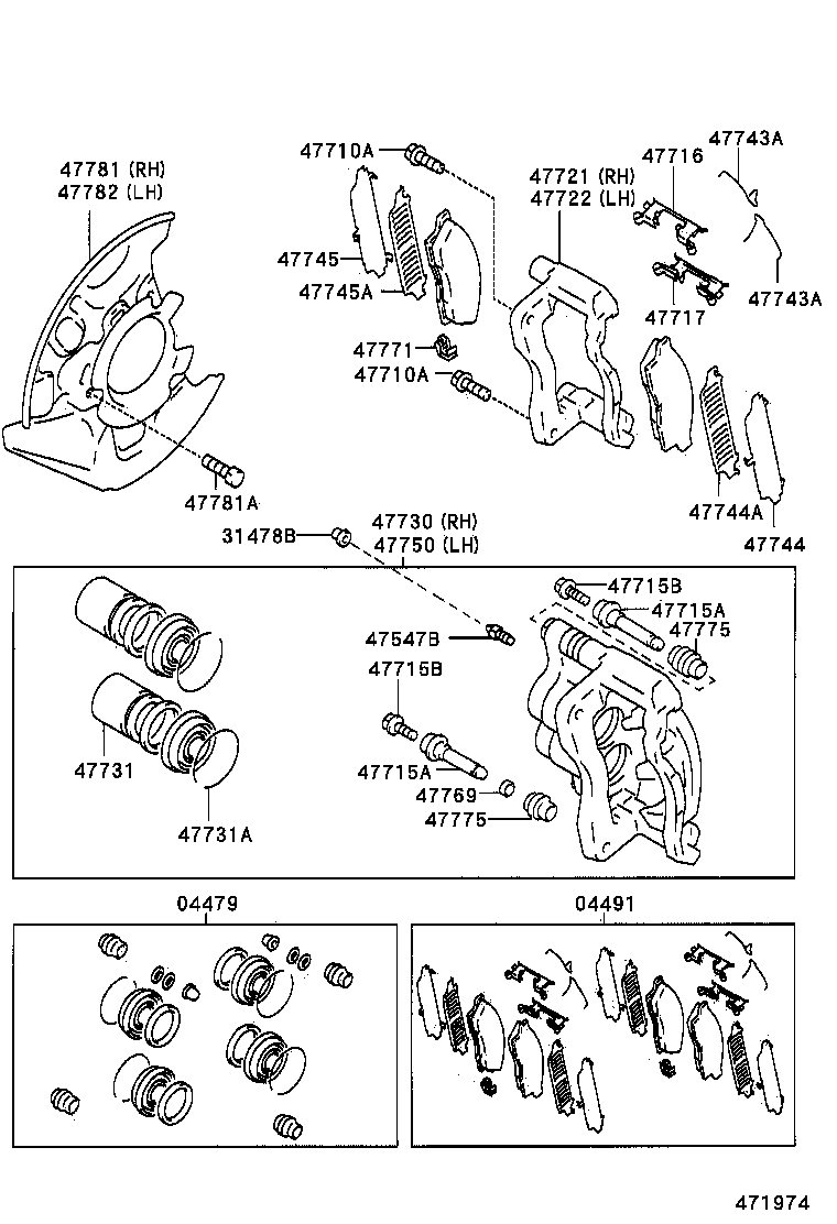 04465-17050 PAD KIT, DISC BRAKE, FRONT product image