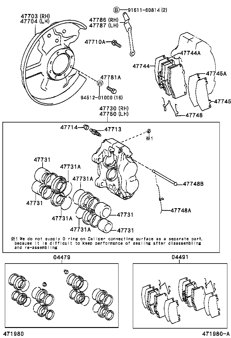 04465-60030 PAD KIT, DISC BRAKE, FRONT product image