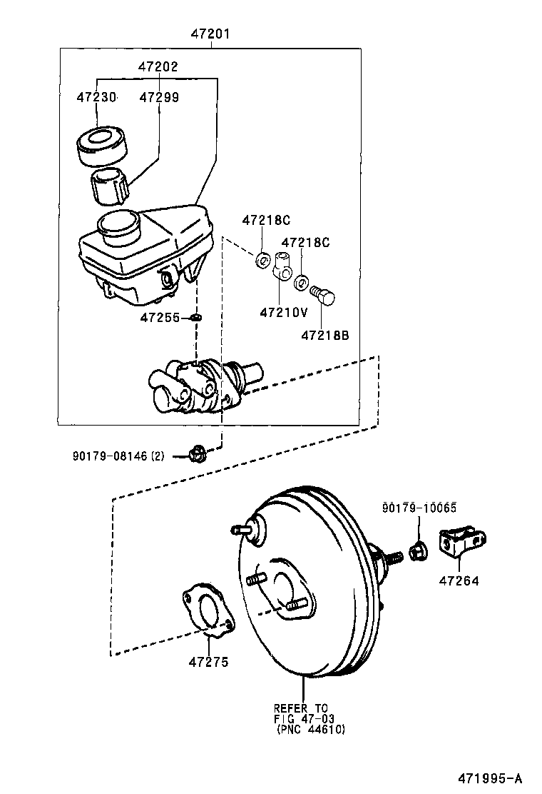 47220-12100 RESERVOIR SUB-ASSY, BRAKE MASTER CYLINDER product image