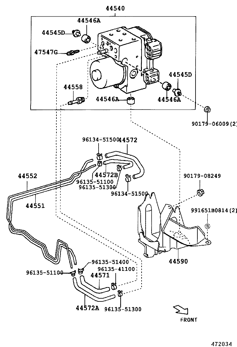 44590-53040 BRACKET ASSY, BRAKE ACTUATOR product image