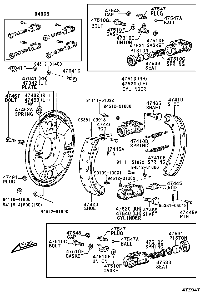 47547-37010 PLUG, BLEEDER(FOR FRONT DRUM BRAKE) product image
