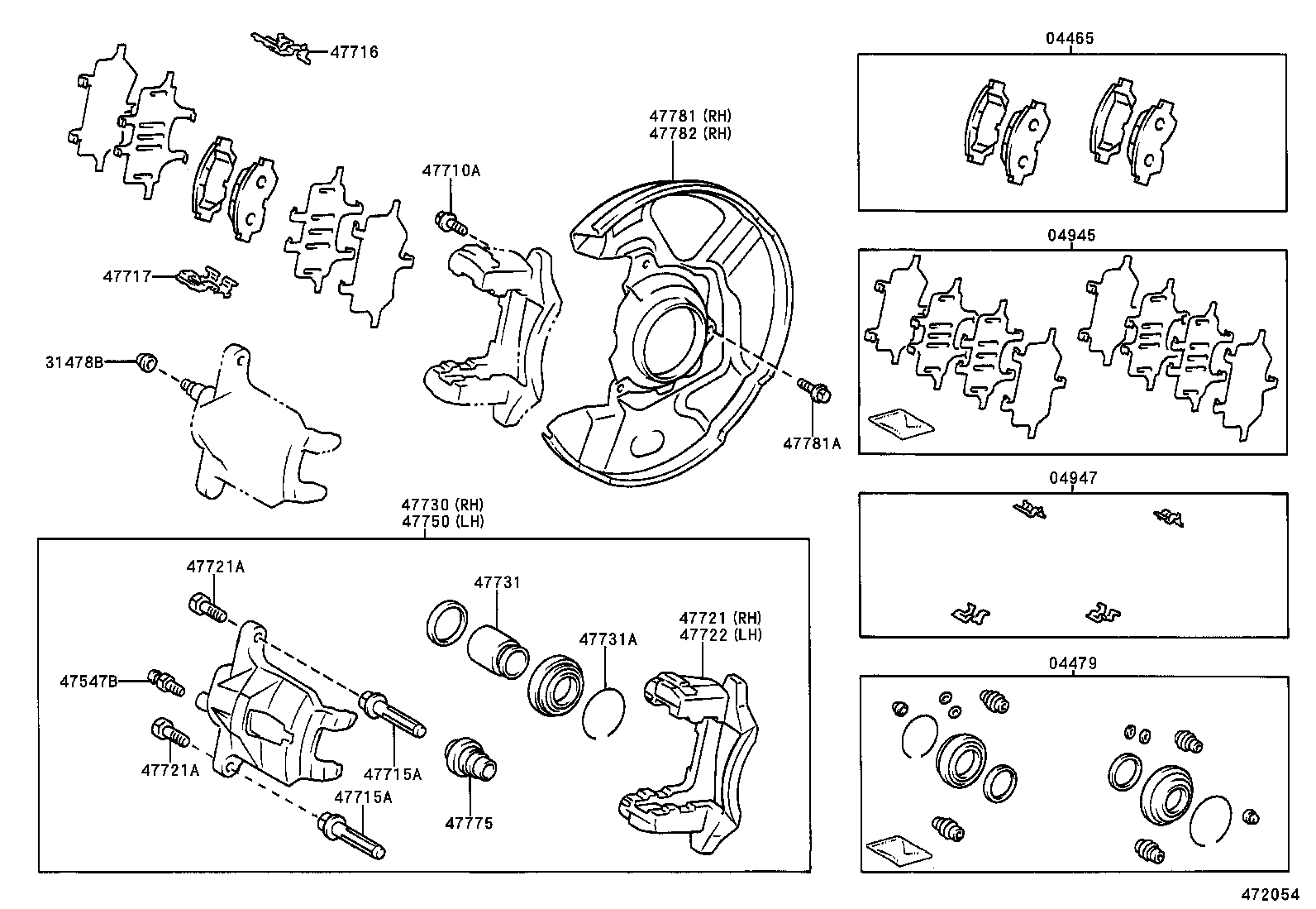 04465-32191 PAD KIT, DISC BRAKE, FRONT product image