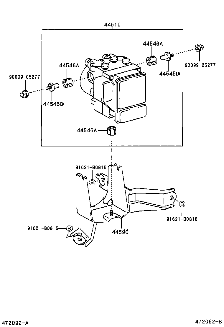 44590-42070 BRACKET ASSY, BRAKE ACTUATOR product image