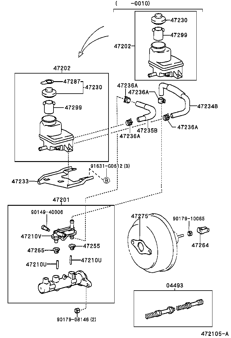 47220-48040 RESERVOIR SUB-ASSY, BRAKE MASTER CYLINDER product image